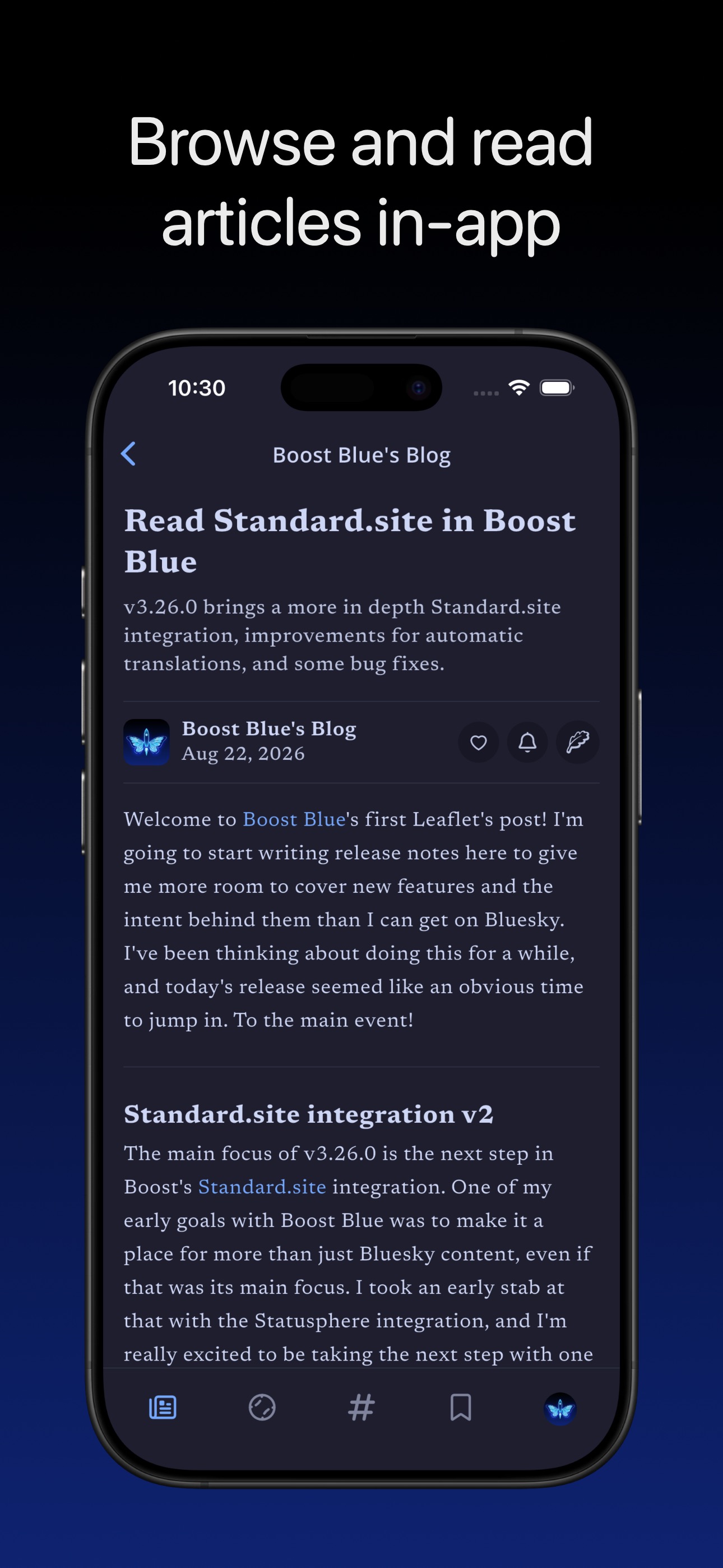 Boost Blue screenshot